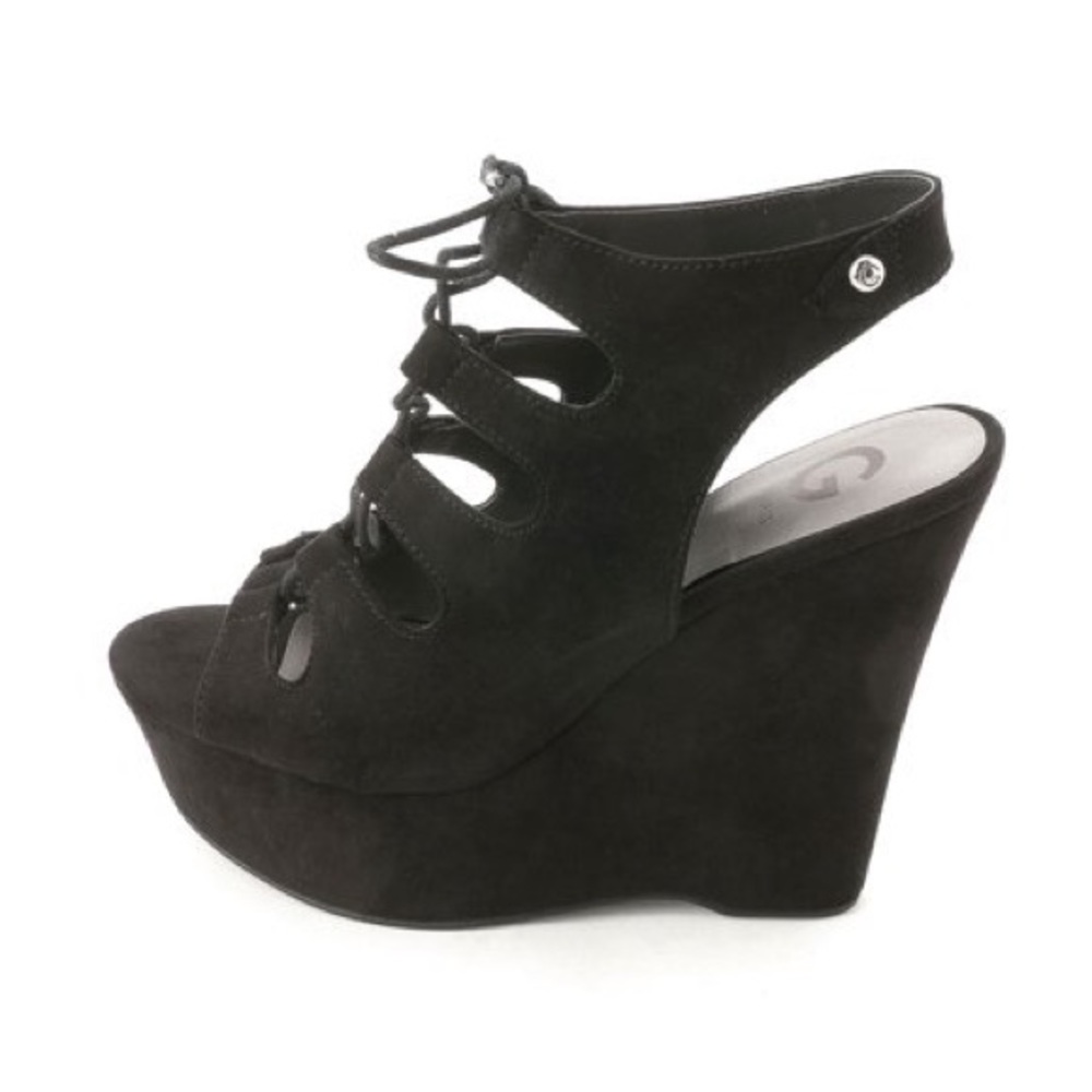 Guess lace up wedges